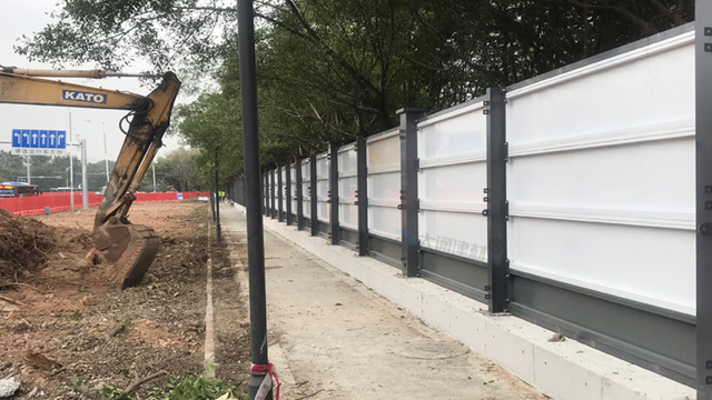 防護隔離圍擋 大通圍擋烤漆全龍骨A款 施工用圍擋 -A/B/C類圍擋-深圳市大通建材有限公司鋼圍擋生產(chǎn)定制廠家